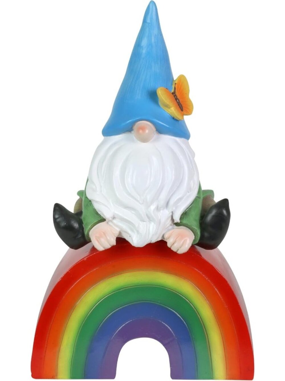 Glowing LED Rainbow Garden Gnome Statue - Battery Operated, Indoor/Outdoor Decor